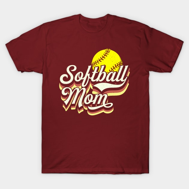 Softball Mom! Retro Sports Gift T-Shirt by Jamrock Designs